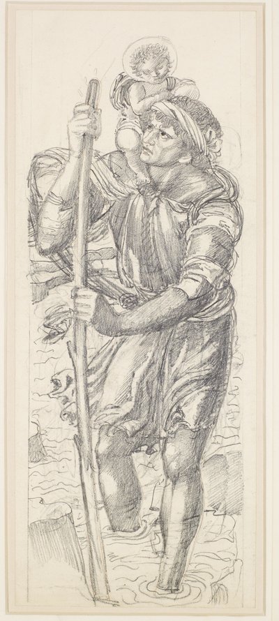 St Christopher and the Infant Christ by Edward Coley Burne Jones