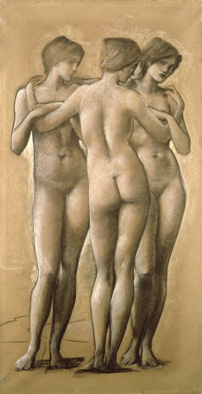 Venus Concordia - Study of the Three Graces by Edward Burne Jones
