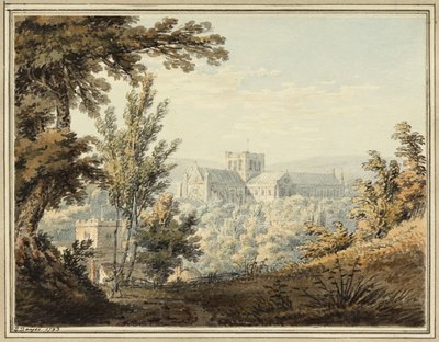 A View of Winchester Abbey by Edward Dayes