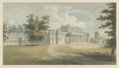 Shugborough Hall: Watercolor Painting, Late 18th Century by Edward Dayes