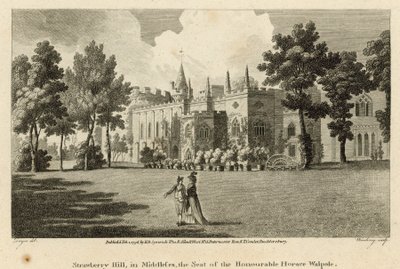 Strawberry Hill, Twickenham, London, the seat of the Honourable Horace Walpole by Edward Dayes