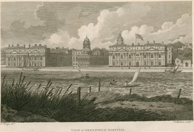 View of Greenwich Hospital, London by Edward Dayes
