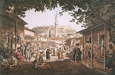 The Bazaar of Athens by Edward Dodwell