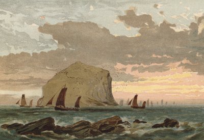 Sunrise, Fleet of Fishing-boats off the Bass Rock by Edward Duncan