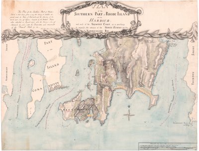 A Plan of Southern Rhode Island by Fage by Edward Fage