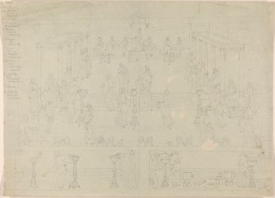 Design for Roman Government Chamber by Edward Francis Burney