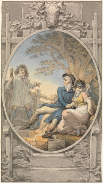 Design in Color for a Bookplate by Edward Francis Burney