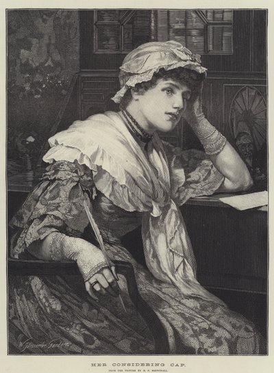 Her Considering Cap by Edward Frederick Brewtnall