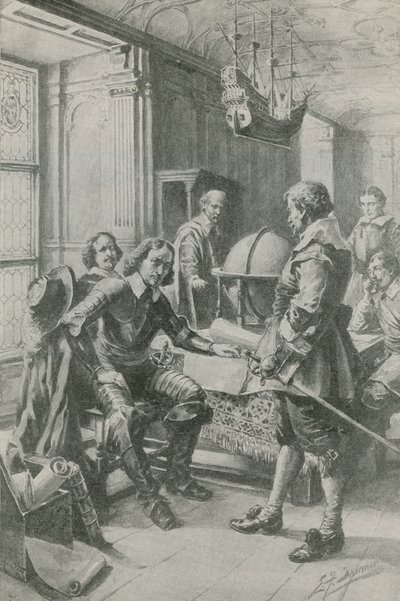 Robert Blake Calls on Oliver Cromwell by Edward Frederick Skinner
