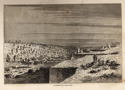 A Trench in the Suez Canal by Edward Grenet