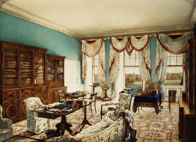 The Library, Binfield, Berkshire, with a View Over the Park by Edward Hassell