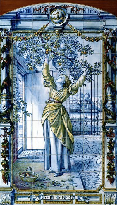 September, from a Series of Tile Panels for the Dutch Kitchen by Edward John Poynter