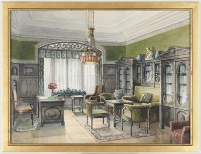 Library Interior by Edward Lamson Henry