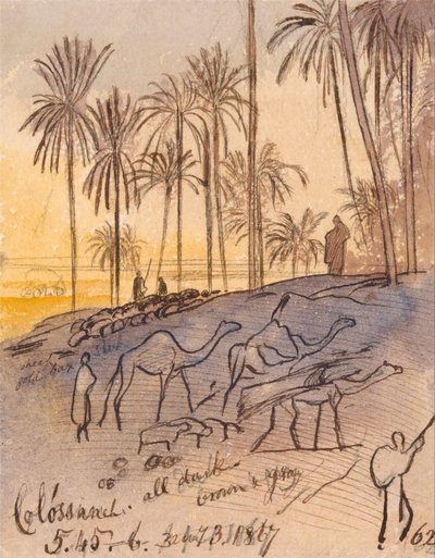 Colósaneh, 5:45 - 6:00 p.m., January 3, 1867 (62) by Edward Lear