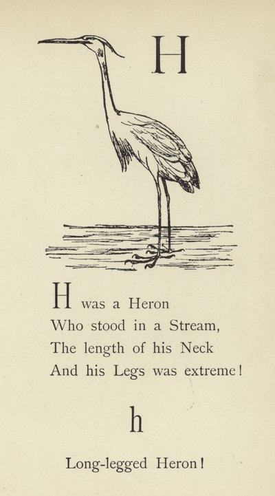 The letter H by Edward Lear