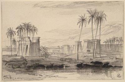 Thebes by Edward Lear
