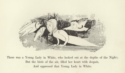 There was a Young Lady in White, Who Looked Out at the Depths of the Night by Edward Lear