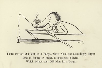 There was an Old Man in a Barge, whose Nose was exceedingly large by Edward Lear