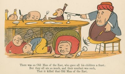 There was an Old Man of the East, who gave all his children a feast, from 