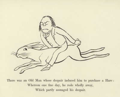 There was an Old Man, whose despair induced him to purchase a Hare by Edward Lear