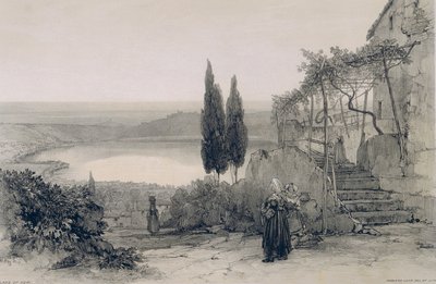 Views in Rome and Its Environs: Lake of Nemi by Edward Lear
