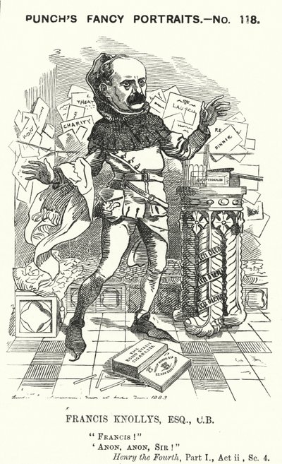 Francis Knollys, private secretary to the Prince of Wales by Edward Linley (after) Sambourne