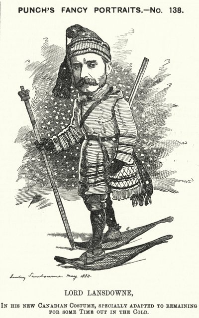 Henry Petty-Fitzmaurice, 5th Marquess of Lansdowne, British Politician and Governor-General of Canada (engraving) by Edward Linley (after) Sambourne