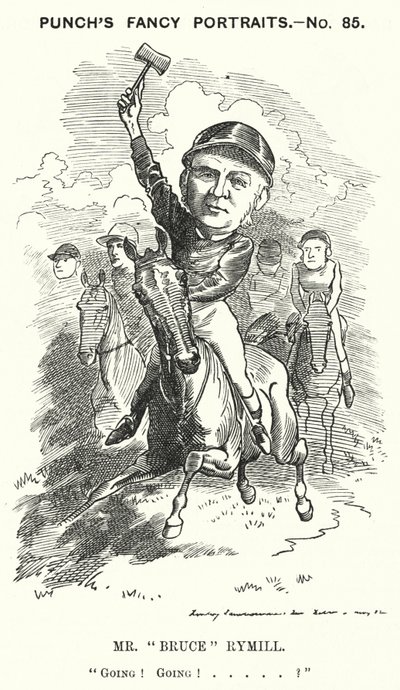 Punch cartoon: Mr "Bruce" Rymill by Edward Linley (after) Sambourne