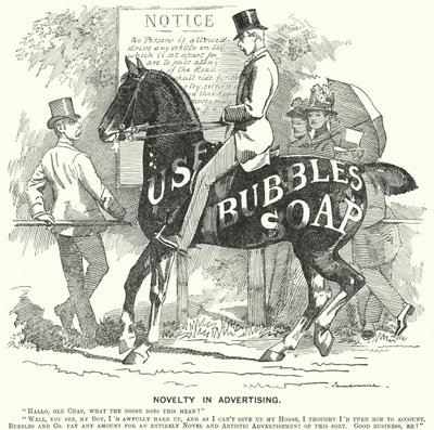 Punch cartoon: Novelty in Advertising by Edward Linley (after) Sambourne