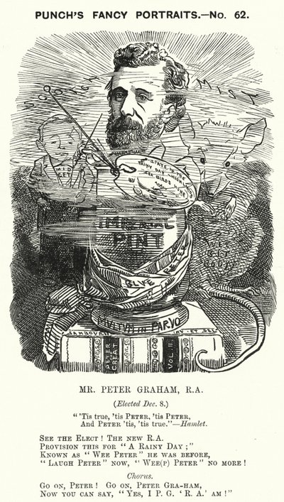 Peter Graham, Scottish Artist (engraving) by Edward Linley (after) Sambourne