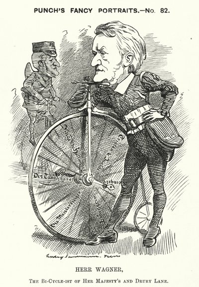 Punch Cartoon: Richard Wagner, German Composer by Edward Linley (after) Sambourne