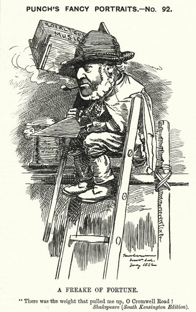 Punch cartoon: Sir Charles James Freake by Edward Linley (after) Sambourne