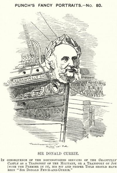 Sir Donald Currie, Scottish shipowner, politician and philanthropist by Edward Linley (after) Sambourne