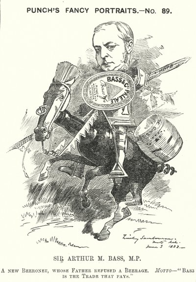 Sir Michael Arthur Bass by Edward Linley (after) Sambourne