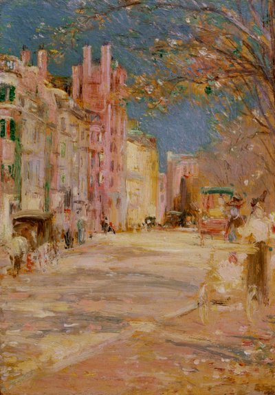 Boston Street Scene (Boston Common) by Edward Mitchell Bannister