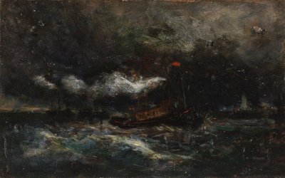 Squall, Brenton Light by Edward Mitchell Bannister