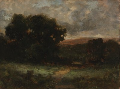 Untitled landscape with meadow and trees, n.d. by Edward Mitchell Bannister