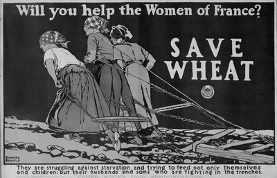 Will you Help the Women of France? World War One poster by Edward Penfield