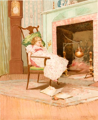 Dreaming Before the Old Fireplace by Edward Percy Moran