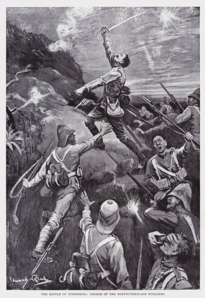 The Battle of Stormberg, charge of the Northumberland Fusiliers by Edward Read