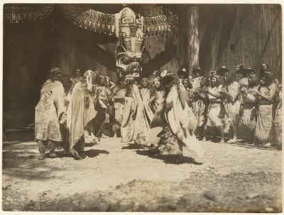 [Naida dances the Dance of Life and Death] by Edward S. Curtis