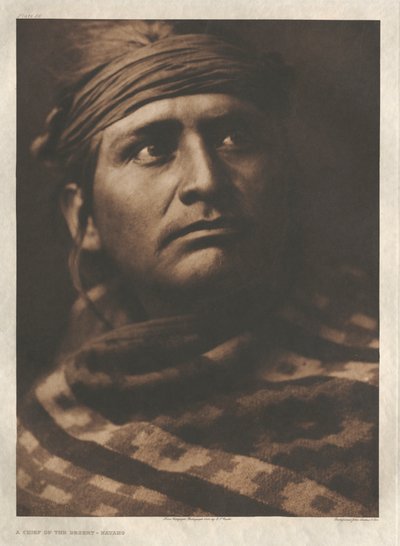 Portfolio I, Plate 26: A Chief of the Desert-Navaho by Edward S. Curtis