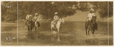 Riders in a Stream by Edward S. Curtis