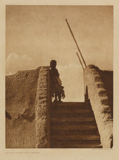 The Kiva Stairs - San Ildefonso by Edward S. Curtis