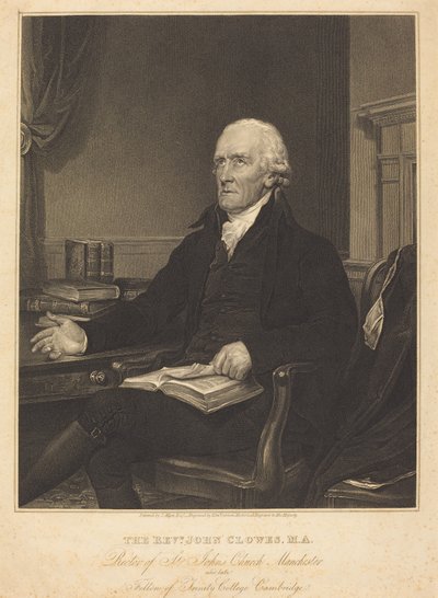 Rev. John Clowes by Edward Scriven after Joseph Allen