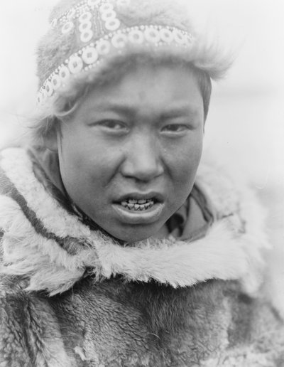 An Eskimo youth from Hooper Bay, Alaska, c.1929 by Edward Sheriff Curtis