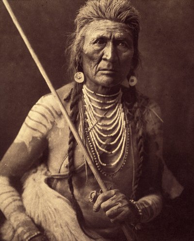 Wolf, Indian Apsaroke. Photo taken from volume 4 of the encyclopedia published by Edward S. Curtis on the Indians of North America, with a foreword by Theodore Roosevelt by Edward Sheriff Curtis