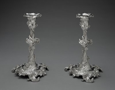 Pair of candlesticks, c.1755-56 by Edward Wakelin