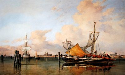 Evening Before Bad Weather on the Lagoon, Venice by Edward William Cooke