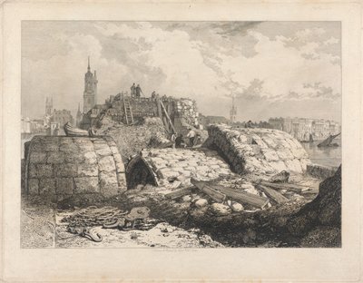 London Bridge - Demolition by Edward William Cooke